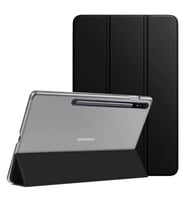 Samsung Galaxy Tab S7 T870 T875 T877 Kılıf PU Deri Smart Standlı Case (Siyah)