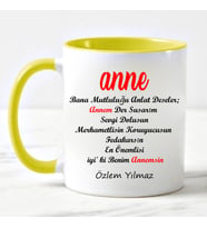 Anneler Günü Hediyesi Kupa Bardak (Sarı)