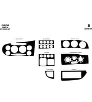 Meriç® Iveco Daily City Ön Torpido Kaplama Maun 8 Parça 1999-2007 (Piano Black)
