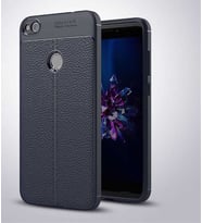 Huawei P9 Lite Mini Kılıf Deri Tarzı Niss Silikon Case (Lacivert)