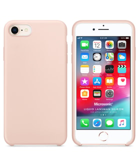 Microsonic Apple iPhone SE 2020 Kılıf Liquid Lansman Silikon (Rose)