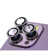 iPhone 15 Pro Max CL-12 Premium Safir Kamera Lens Koruyucu (Koyu Gri)