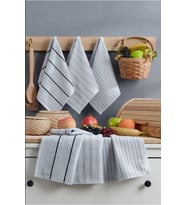 6 lı El Yüz Mutfak Havlusu Seti Sophia 30 X 50 Cm (Gri)