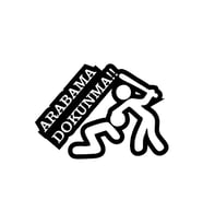 Arabama Dokunma Araba Sticker Siyah 19x13 CM (Siyah-Siyah)