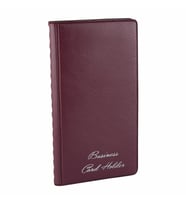 Kartvizit Albümü 3 Sıralı 120 Kartlık Business Card Album 12x21 cm (Bordo)
