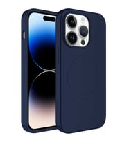 Uyumlu Model Apple iPhone 13 Pro Kılıf Magsafe Lansman Silikon Kapak Plas (Lacivert)