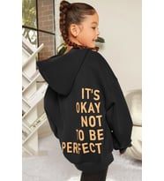 Çocuk It's Okay Baskılı Sweatshirt (Siyah)