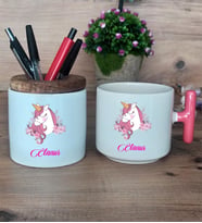 Unicorn Hediye Sepeti Kupa Bardak T Kulplu, Kalemlik Hediyeleri Kız Çocuğuna Arkadaşa Sevgiliye Doğum Günü Hediyesi (Model 4)
