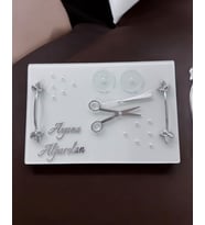 Adore Dikdörtgen Gümüş Nişan Tepsisi (Gri)