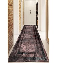Dijital Baskılı Kaymaz Taban Yıkanabilir Modern Yolluk Ve Koridor Halısı NDU-SD-278 (Pembe)
