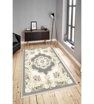 Dijital Baskılı Yıkanabilir Kaymaz Modern Renkli Salon Halısı Mutfak Halısı Yolluk ND-HY-987 (Krem)