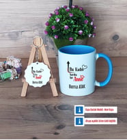 Harika Anne Kupa Bardak Kırmızı ve Ahşap Anahtarlık Hediye (Model 3)