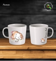 KirliPatiler Taş Kupa Fincan Üzeri Ev Kedisi Baskılı (Model 4)