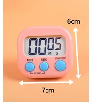 Dijital Öğrenci Sınav Kronometresi 100Dk İleri veya Geri Sayım Cihazı - 2 Kademeli Kronometre js118 (Pembe)