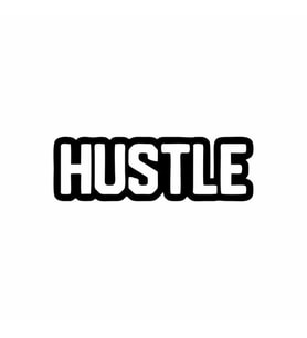 Hustle Araba Sticker siyah 16x5 CM (Siyah)