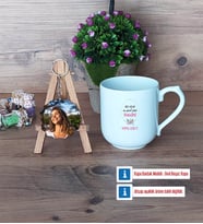 Doğum Günü Hediyesi Kupa Bardak Beyaz ve Fotoğraflı Ahşap Anahtarlık Hediye (Model 5)