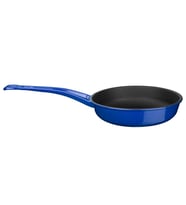 Lava Döküm Yuvarlak Kızartma Tavası Döküm Demir Yekpare Saplı Çap(Ø)24cm. (Mavi)