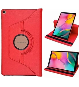 Samsung Galaxy Tab T510 Döner STand Tablet Kılıfı (Kırmızı)