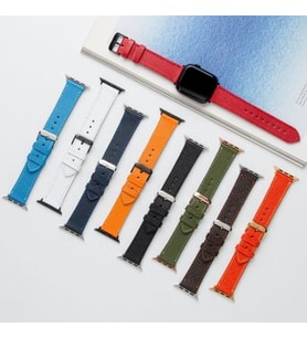 vagave Apple Watch 42mm 44mm 45mm 49mm 3 4 5 6 Se 7 8 9 Ultra Ultra 2 Deri Kordon İsme Özel (Kırmızı)