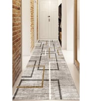 Dijital Baskılı Kaymaz Taban Yıkanabilir Modern Yolluk Ve Koridor Halısı NDU-HT-674 (Bej)