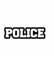 Police Araba Stickeri siyah 20x8 CM (Siyah)