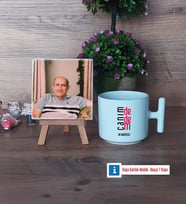 Dedeye Hediye Fotoğraflı Dekoratif Taş, Kupa Bardak Beyaz Hediye (Model 12)