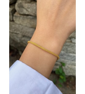 Gümüş Kazaziye El Örgüsü Altın Yaldızlı Zincir Bileklik : Beyaz - Altın Rengi - 18 cm : Siyah-Altın - 19 cm : Gümüş - 22 cm (Çok Renkli-Beyaz)
