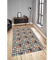 Dijital Baskılı Yıkanabilir Kaymaz Modern Renkli Salon Halısı Mutfak Halısı Yolluk ND-HY-1045 (Çok Renkli)