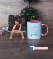 Modelist Fotoğraflı Dekoratif Taş, Kupa Bardak Beyaz Hediye (Model 6)