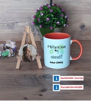 Mekatronik Mühendisi Kupa Bardak Beyaz ve Fotoğraflı Ahşap Anahtarlık Hediye (Model 13)