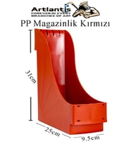 Plastik Magazinlik 1 Adet Plastik Kutu Klasörü Magazinlik A4 Dosya ve Masa Düzenleyici Sınıf Ev Ofis (Kırmızı)