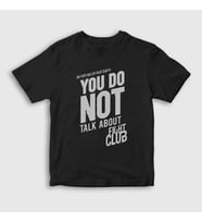 Presmono Unisex Çocuk Beyaz Rule Film Dövüş Kulübü Fight Club T-Shirt 244587tt (Siyah)