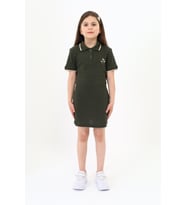 Toontoy Kız Çocuk Baskılı Elbise (Haki)