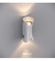 FoneLight Butterfly 22 cm Beyaz Alüminyum LED Duvar Apliği IP65 Dış Mekan Bahçe Balkon Teras Villa Cephe Aydınlatması 3000K