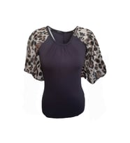 Pink Dream Fashion Kadın Penye Bluz P-02091 - Açık Kahverengi - M (Antrasit)