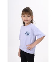Toontoy Kız Çocuk Baskılı Tişört (Mavi)