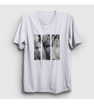 Presmono Unisex Sarı Three XXXTentacion T-Shirt 49183tt (Beyaz)