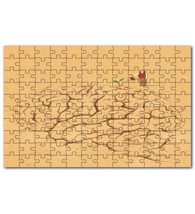 Cakapuzzle Beyne Bir Düşünce Ekmek ve Yeşertmek Puzzle Yapboz MDF (Ahşap) (255 Parça)