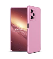 Xiaomi Redmi Note 12 Pro 5G Kılıf 3 Parça Slim Sert Silikon Kapak AYS (Rose)