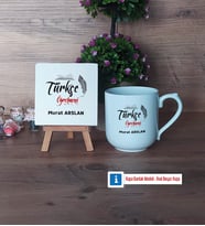 Türkçe Öğretmeni Dekoratif Taş, Kupa Bardak Kırmızı Hediye Öğretmenler Günü Hediyesi (Model 4)