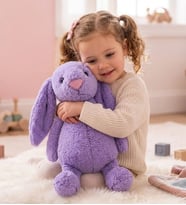 Oyun ve Uyku Arkadaşım PAPYONLU Uzun Kulak Bunny Peluş Tavşan 65 cm Pelüş tavşan (Lila)