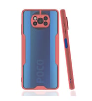 Xiaomi Poco X3 Kılıf Parfe Kenarları Pastel Renk Silikon Kılıf (Pembe)