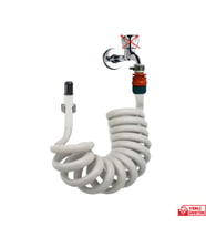 Plasyay Spiral Balkon Wc Banyo Veranda Yıkama Hortum Seti 1.5 Metre (Beyaz)