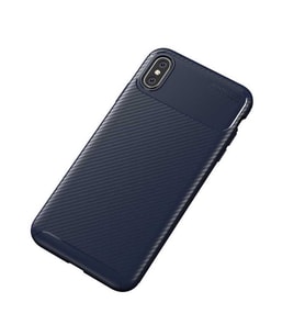 Uyumlu Model Apple iPhone XS 5.8 Kılıf Karbon Silikon Case (Lacivert)