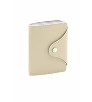Kredi Kartlık 20 Kart Kapasiteli Dikey Credit Card Holder Rainbow Vegan 7,5x9,7 cm (Bej)
