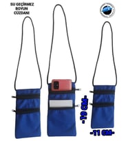 SEVBAGS SU GEÇİRMEZ BOYUN CÜZDANI (Mavi)