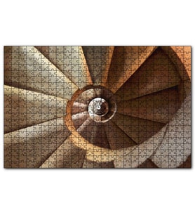 Cakapuzzle Sarmal Merdiven Üstten Görünüş  Puzzle Yapboz MDF (Ahşap) (500 Parça)