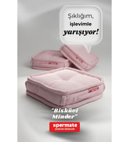 XPERMATE Bisküvi Minder Petek Önü Palet Üstü Minderi Fransız Minder Bank ve Bahçe Minderi 45x45x14 cm (Pembe)