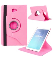 Samsung Galaxy Tab T580 T585 10,1 İnç Döner Standlı Tablet Kılıfı (Toz Pembe)