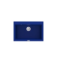 POLEX Cristalüx Granit Evye P-X76 Tezgah Altı Ve Tezgah Üstü Mutfak Evyesi 75x50cm (Mavi)